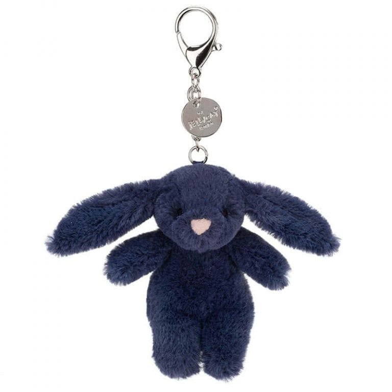 Jellycat Navy Blue Bunny Bag Charm