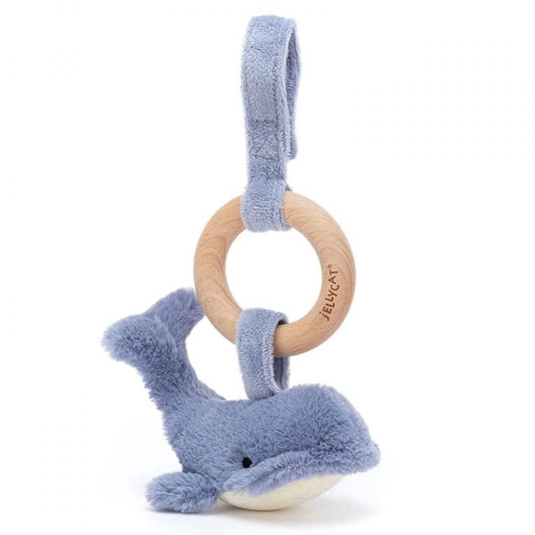 Jellycat Wilbur Whale Wooden Ring Toy