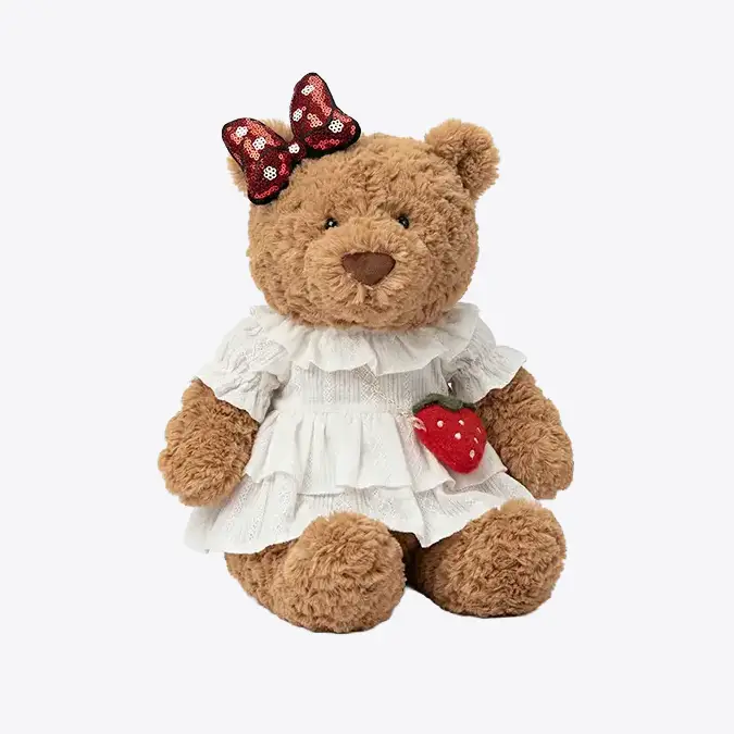 Stuffed Bear White Party Dress