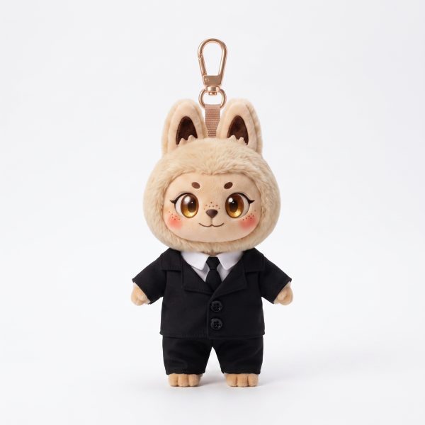 Black Formal Suit Set Fits Labubu 17cm Plush