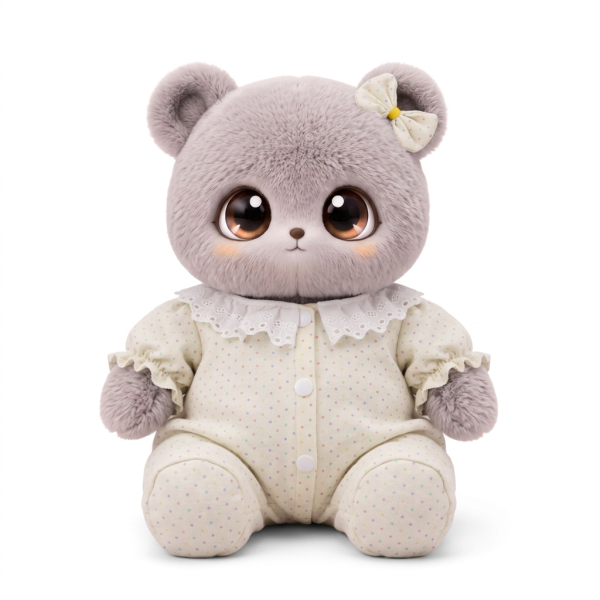 Cream Dot Frill Sleepsuit Fits Jellycat Plush
