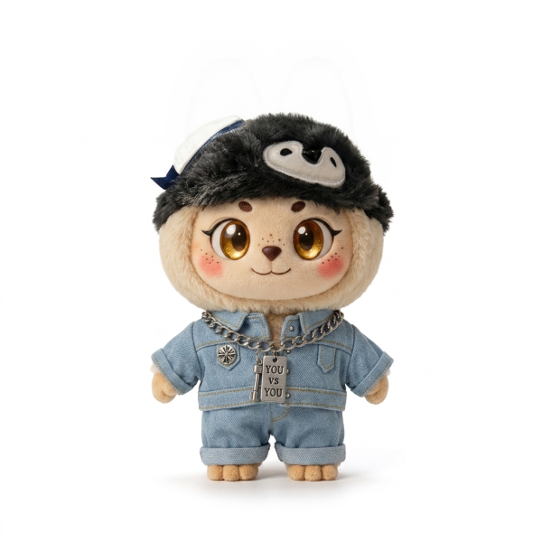 Denim Jacket Jeans Set Fits Labubu 17cm Plush