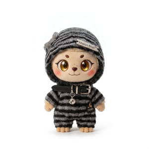 Stripe Knit Hooded Set Fits Labubu 17cm Plush