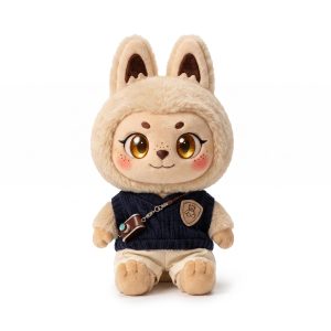 Navy Badge Vest Set Fits Labubu 17cm Plush