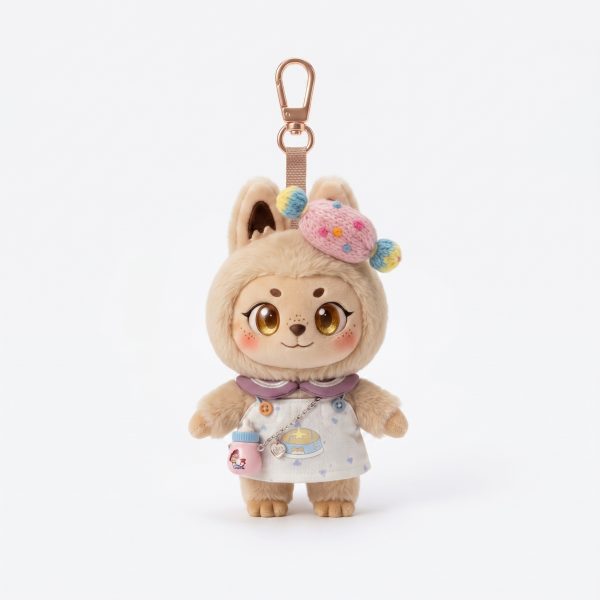 Macaron Tea Party Dress Fits Labubu 15cm Keychain Toy