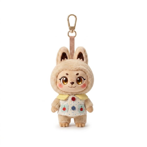 Confetti Print Sundress Fits Labubu 15cm Keychain Toy