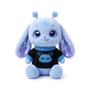 Black Bear Face Knit Fits Jellycat 18cm Plush
