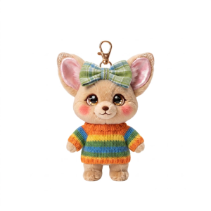 Rainbow Stripe Knit Top Fits Jellycat 15cm Keychain Toy