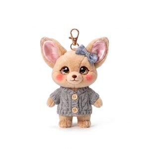 Cable Knit Button Cardigan Fits Jellycat 15cm Keychain Toy
