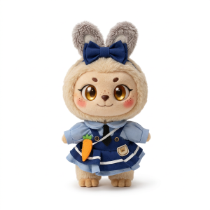Grey Ear Hood and Carrot Jacket Fits Labubu 17cm Plush