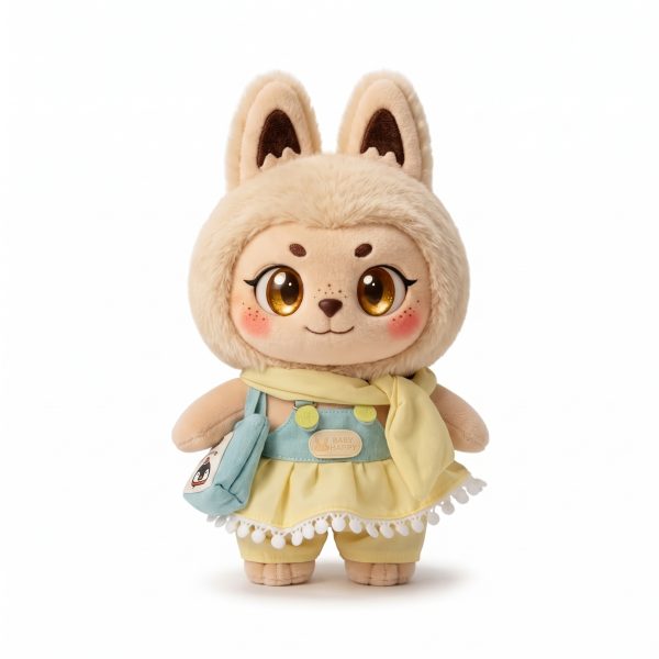 Lemon Lace Dress and Bag Fits Labubu 17cm Plush