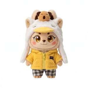 Duck Hood and Yellow Jacket Fits Labubu 17cm Plush