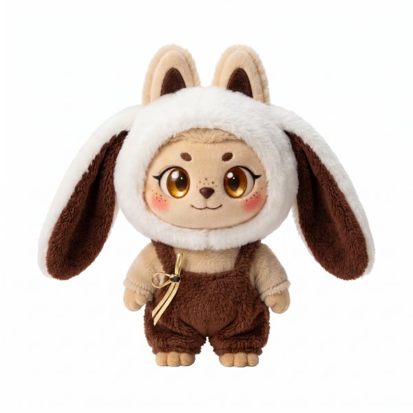 Lop Ear Hood and Cord Shorts Fits Labubu 17cm Plush