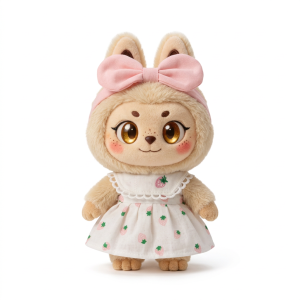 Star Print Frill Dress Fits Labubu 17cm Plush