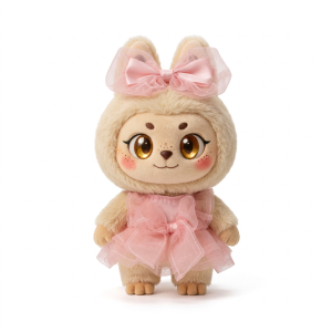 Pink Sheer Layer Dress Fits Labubu 17cm Plush