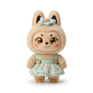 Mint Floral Pinafore Dress Fits Labubu 17cm Plush