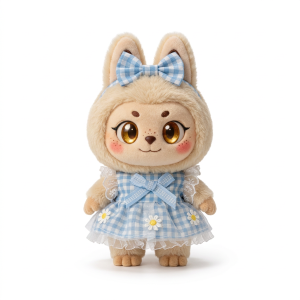 Daisy Gingham Dress Fits Labubu 17cm Plush
