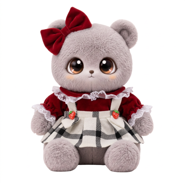 Tartan Strawberry Pinafore Fits Jellycat 28cm Plush