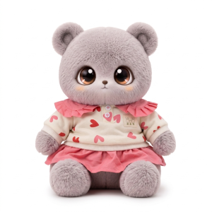 Heart Print Tee and Skirt Fits Jellycat 28cm Plush