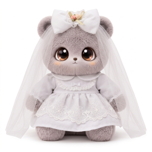 Veil and Lace Bride Set Fits Jellycat 28cm Plush