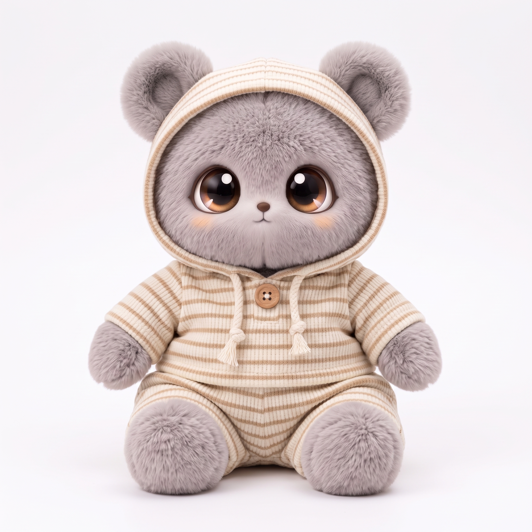 Ribbed Hoodie and Shorts Set Fits Jellycat Plush