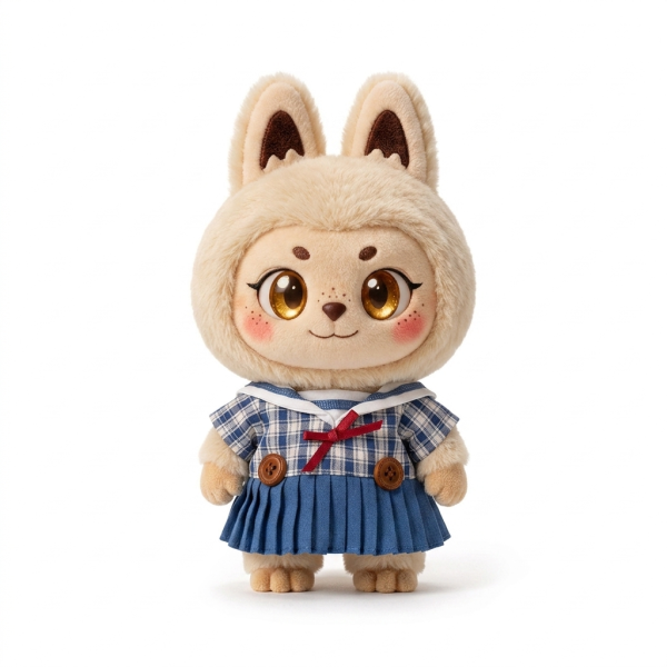 Navy Sailor Pleated Set Fits Labubu 17cm Plush
