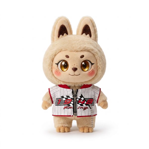 Racing Stripe Zip Jacket Fits Labubu 17cm Plush