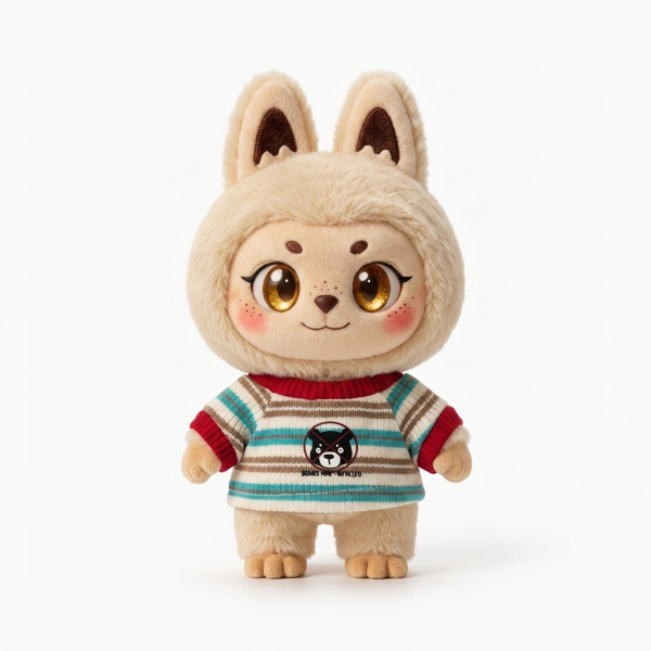 Bear Stripe Knit Sweater Fits Labubu 17cm Plush