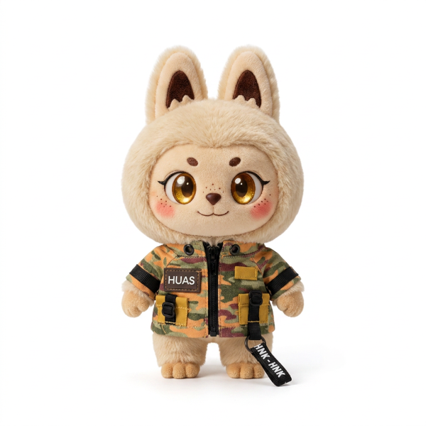 Camo Utility Jacket Set Fits Labubu 17cm Plush