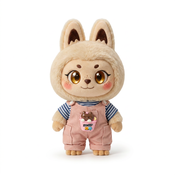Corduroy Bear Overalls Fits Labubu 17cm Plush