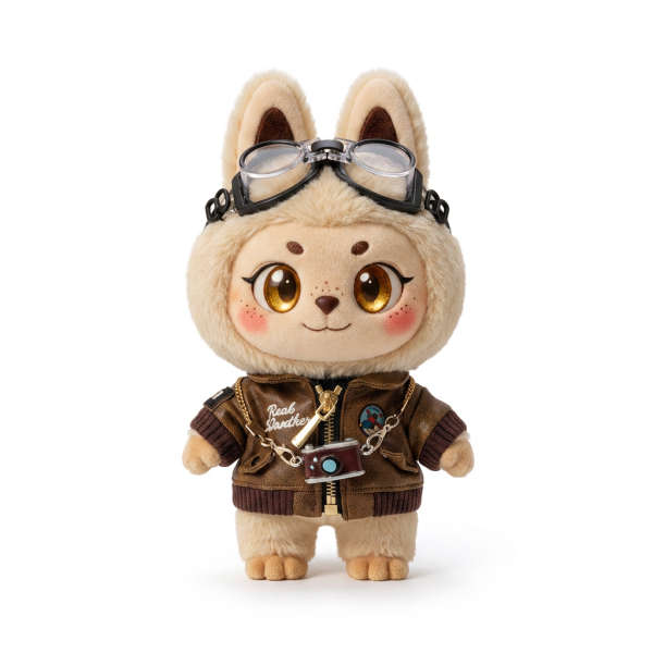 Aviator Flight Jacket Set Fits Labubu 17cm Plush