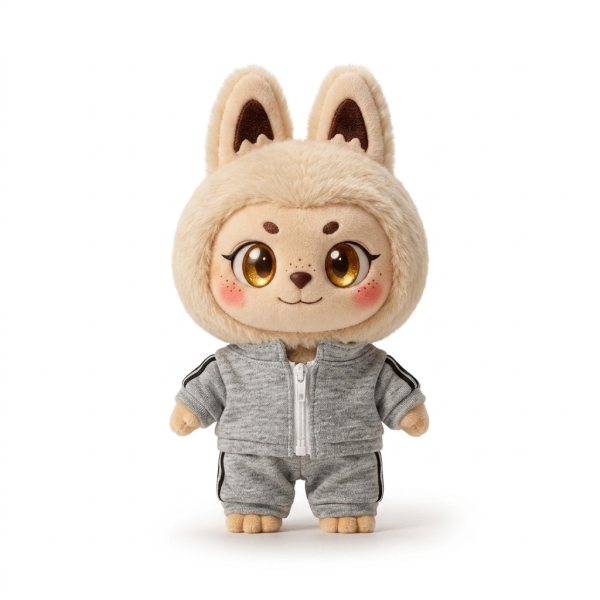 Zip Tracksuit Set Handmade Outfit Fits Labubu 17cm Plush