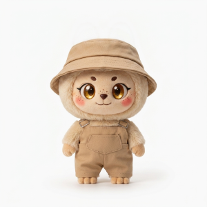 Bucket Hat Overall Set Fits Labubu 17cm Plush