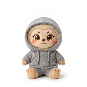 Drawstring Hoodie Shorts Set Fits Labubu 17cm Plush