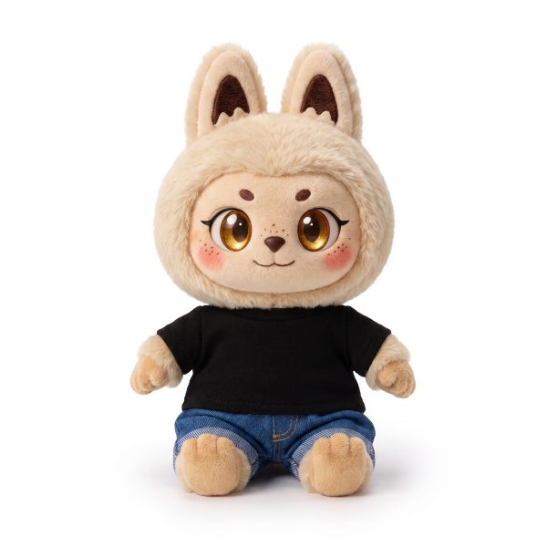 Crew Tee Denim Shorts Fits Labubu 17cm Plush