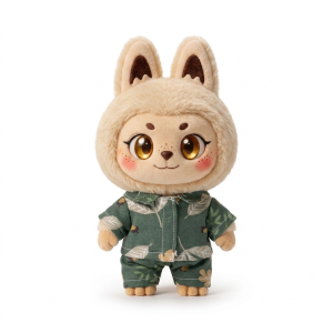 Olive Leaf Pyjama Set Fits Labubu 17cm Plush