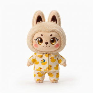 Duckling Print Pyjama Set Fits Labubu 17cm Plush