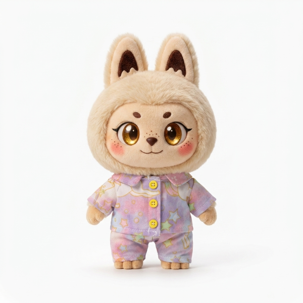 Lilac Bloom Pyjama Set Fits Labubu 17cm Plush