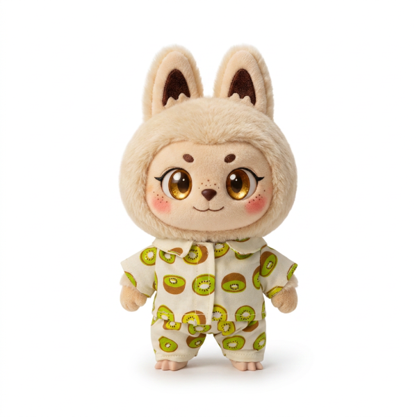 Kiwi Print Pyjama Set Fits Labubu 17cm Plush