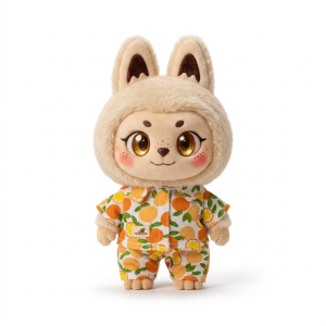 Orange Citrus Pyjama Set Fits Labubu 17cm Plush