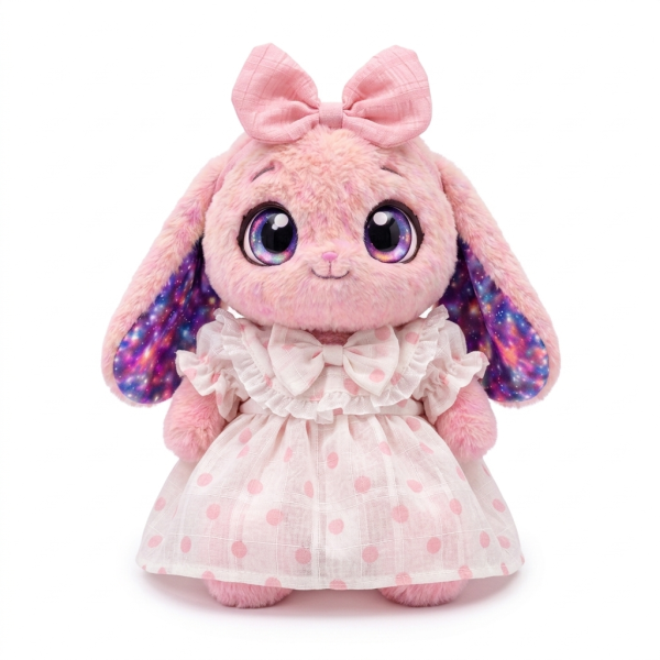 Rosy Dot Frill Dress Fits Jellycat 18cm Plush
