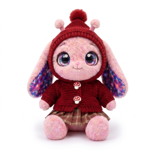 Red Knit Bobble Hat Set Fits Jellycat 18cm Plush