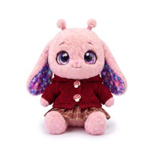 Burgundy Knit Plaid Set Fits Jellycat 18cm Plush