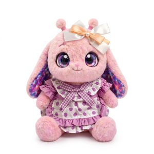 Lilac Dot Frill Dress Fits Jellycat 18cm Plush