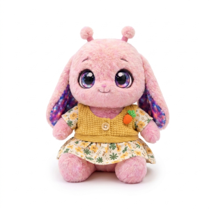 Carrot Print Pinafore Dress Fits Jellycat 18cm Plush