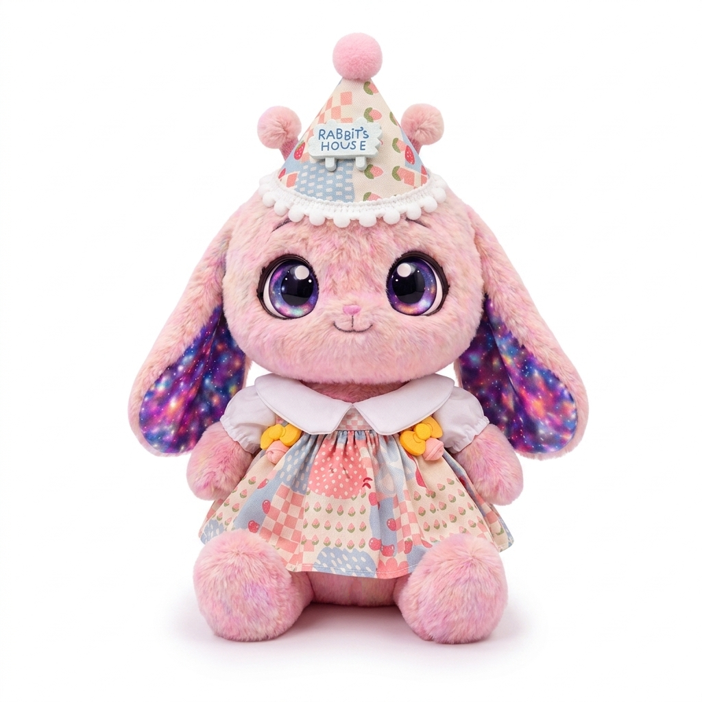 Patchwork Party Hat Dress Fits Jellycat 18cm Plush