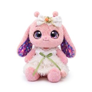 Cream Fur Trim Dress Fits Jellycat 28cm Plush