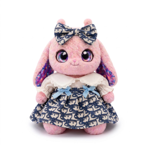Navy Floral Collar Dress Fits Jellycat 28cm Plush