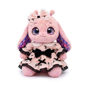 Pink Black Bow Dress Fits Jellycat 28cm Plush
