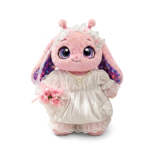 Ivory Satin Rose Dress Fits Jellycat 28cm Plush